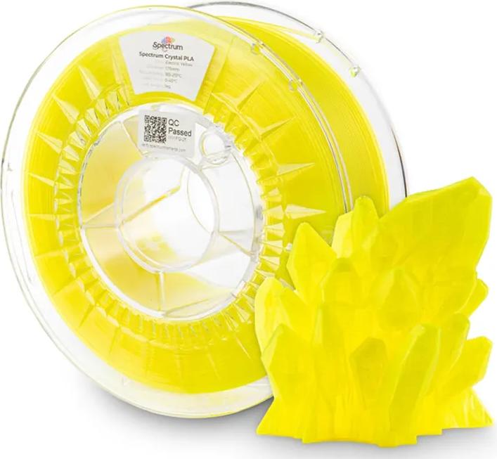 Filament PLA Crystal Neon Green 1.0kg 1.75mm (PLA, 1.75 mm, 1000 g, Vert)
