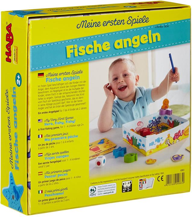 Actual product image Haba fish (German, Spanish, Dutch, Italian, French, English)