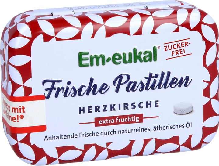 Actual product image Em-eukal Frische Pastillen Herzkirsche zuckerfrei mit Xylit (1 pcs., 20 g)