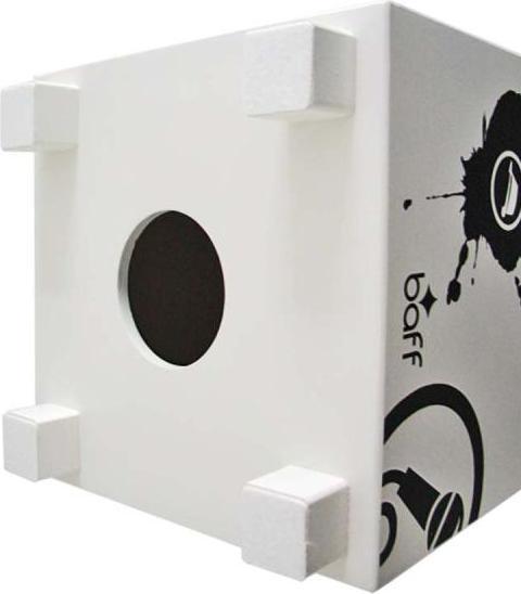Actual product image Baff beatBOX Robeat Cajon music furniture stool white