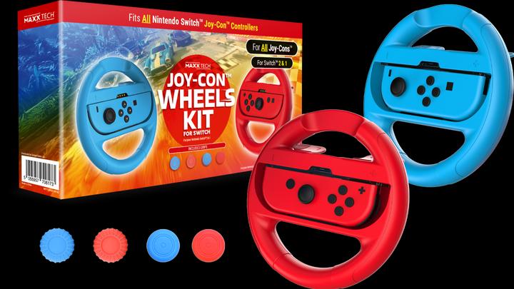 Actual product image Maxx Tech - Joy-Con Wheels & Grip Kit for Nintendo Switch 2/1 (Switch)