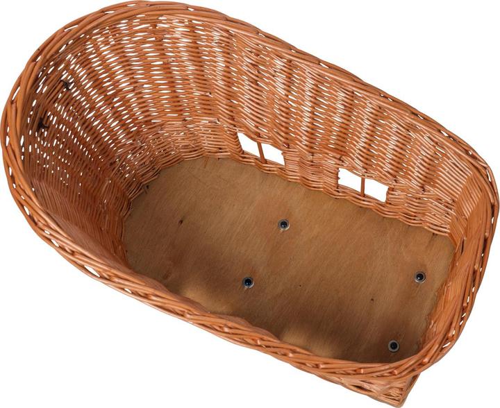 Productafbeelding Basil PASJA MIK 2.0, hondenfietsmand L, rieten mand, met kussen en adapterplaat MIK 2.0, 50cm, 38L (38 l)