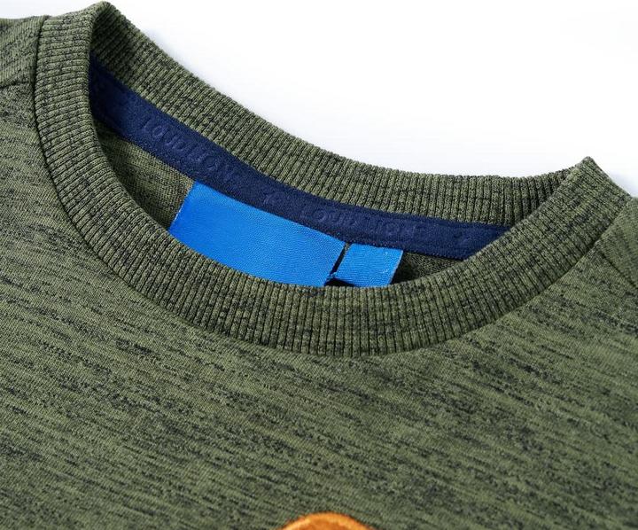Produktbild VidaXL Kinder-Langarmshirt Khaki Melange 104,Material: 80 (104)
