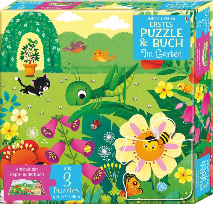 Immagine prodotto Usborne Verlag - Erstes Puzzle & Buch: Im Garten (9 pezzi)