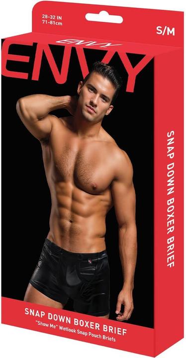 Image du produit Envy Xgen Snap Down Boxer Brief-Black-Lx/L Taille 36" - 40 (W36/L40)