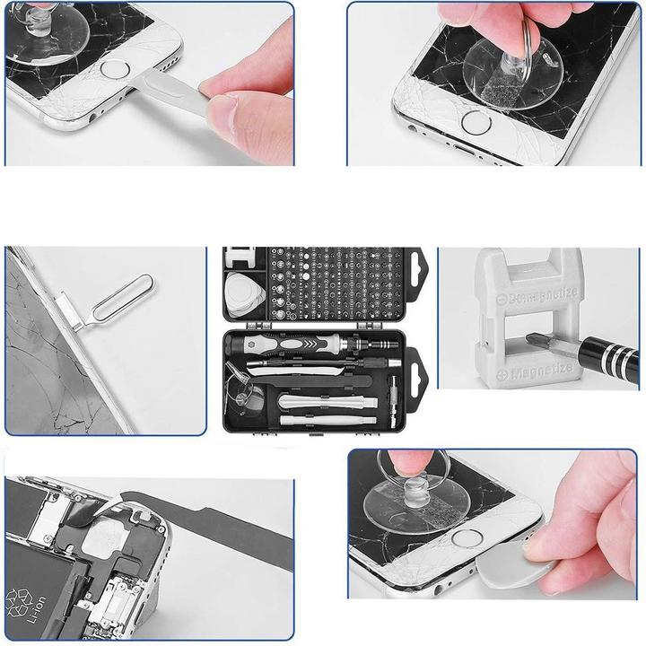 Produktbild Apfelkiste Profi Handy-Reparaturset – Schraubendreher & Öffnungswerkzeug mit Aufbewahrungsbox