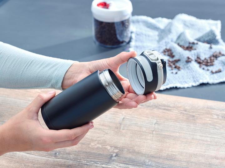 Produktbild Leifheit Borraccia Flip Acciaio Nero 350ml (0.35 l)