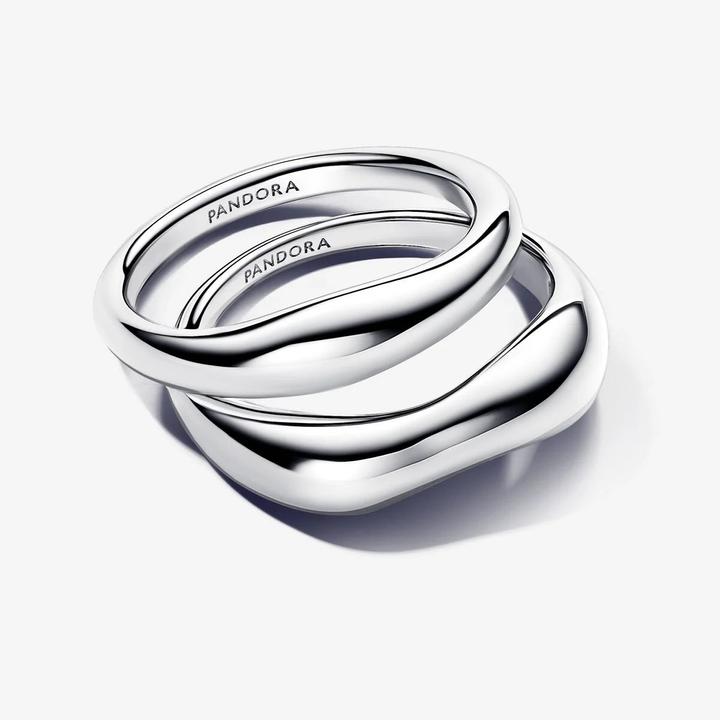 Produktbild Pandora Organisch Geformte Stacking Ringe (52, 925 Silber)