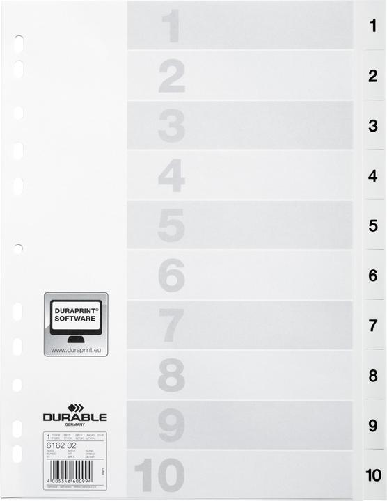 Actual product image Durable Index A4 1-10, with index sheet