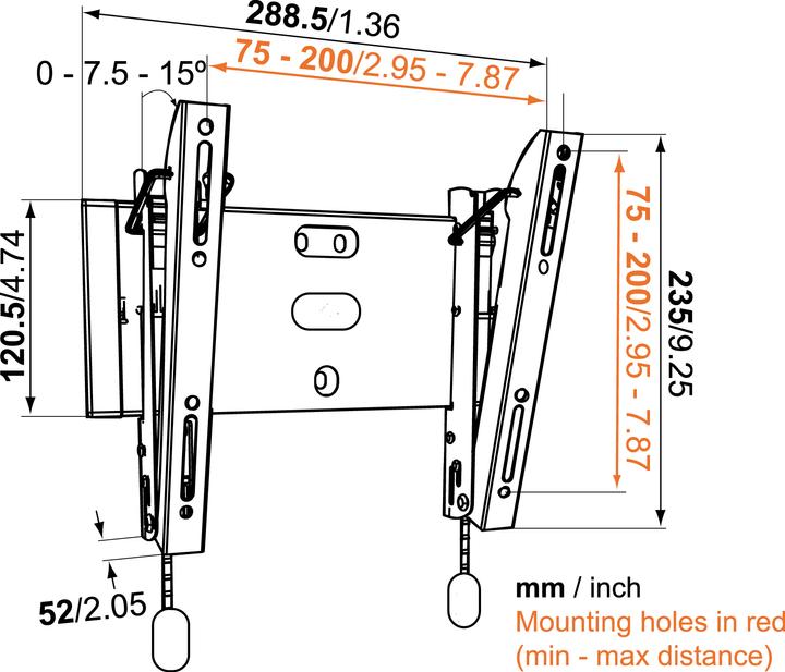 Image du produit Vogels Base 15S (Mur, 40", 20 kg)