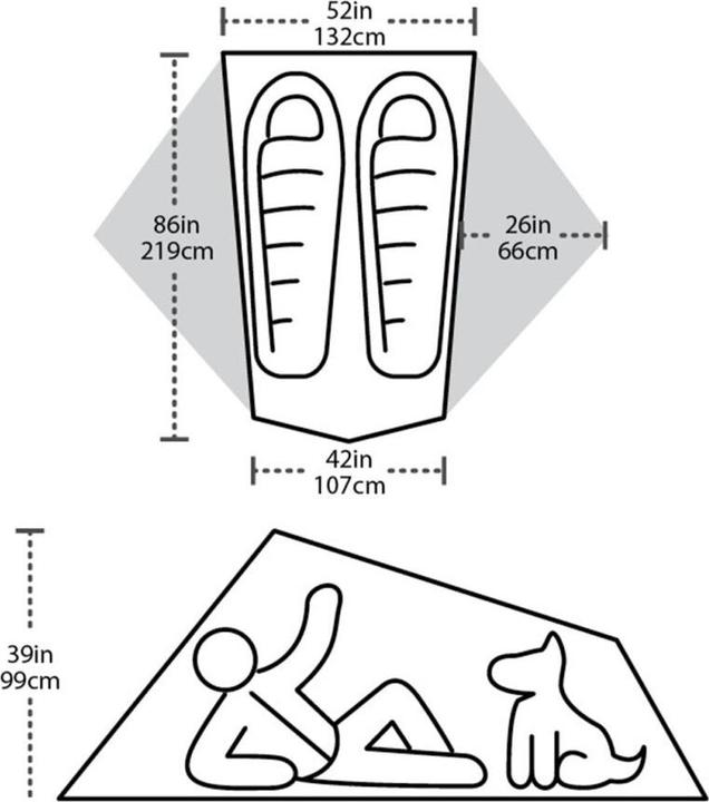 Actual product image Big Agnes Tiger Wall 2 Platinum (Dome tent, 1.05 kg, 2 persons)