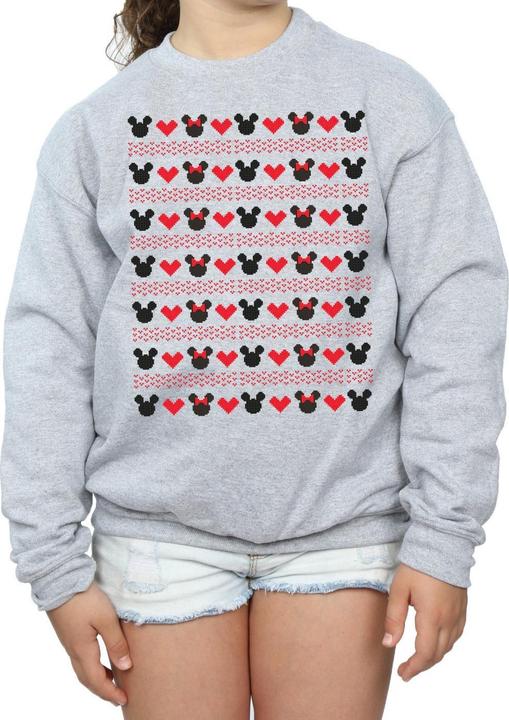 Immagine prodotto Disney Mickey And Minnie Christmas Hearts Felpa Ragazze (140, 146)