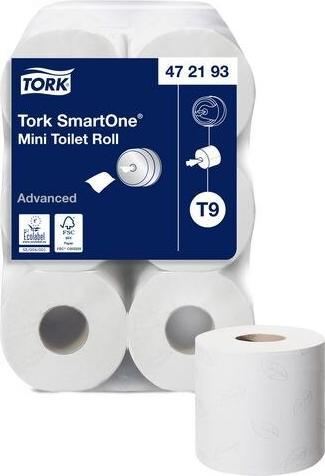 Produktbild Tork 472193 Toilettenpapier Lotus SmartOne mini Tissue weiss 620 Blatt # 297492, 12 Rollen/Ktn, 111m (12 x)