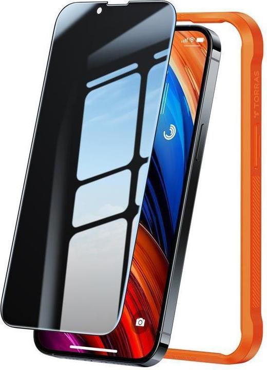 Torras GlassGo Privacy Panzerglas (1 Stück, Apple iPhone 14 Pro, Apple iPhone 15)