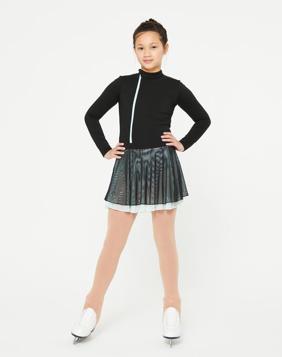 Actual product image Oxelo Figure Skating Training Leotard - Black/Mint (8, 9, 10)