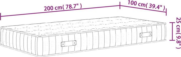 Actual product image VidaXL Jeronimus (100 x 200 cm, Spring core)