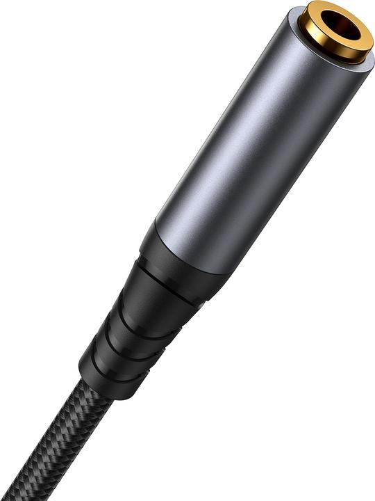 Produktbild Joyroom Stereo-Audiokabel AUX 3,5 mm Miniklinke (männlich) – Miniklinke (weiblich) 1,2 m schwarz (SY (1.20 m, Verlängerung)