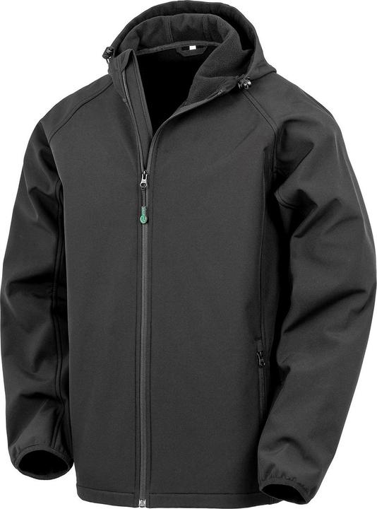 Actual product image Result Mens Hooded 3 Layer Printable Soft Shell Jacket (M)