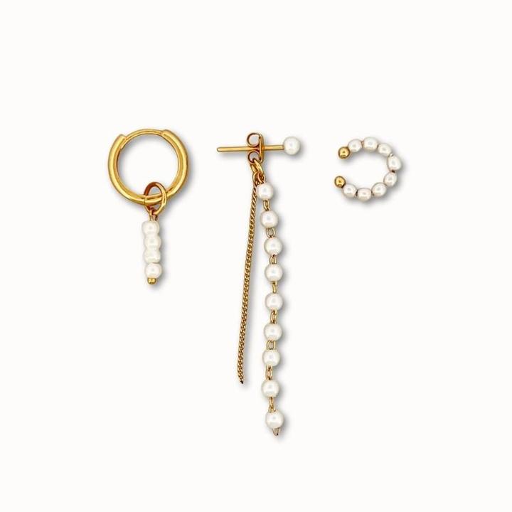 Immagine prodotto ByNouck Schmuck - Earparty Perlenketten - Schmuck - Ohrringe Frauen - Gold - Perlen