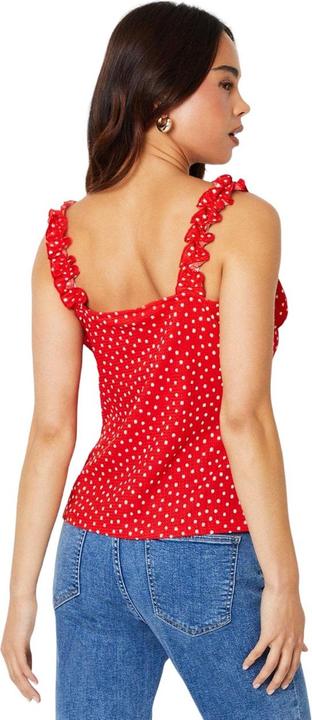 Immagine prodotto Dorothy Perkins Canotta Piccola A Pois Dettaglio con Volant Donna (M)