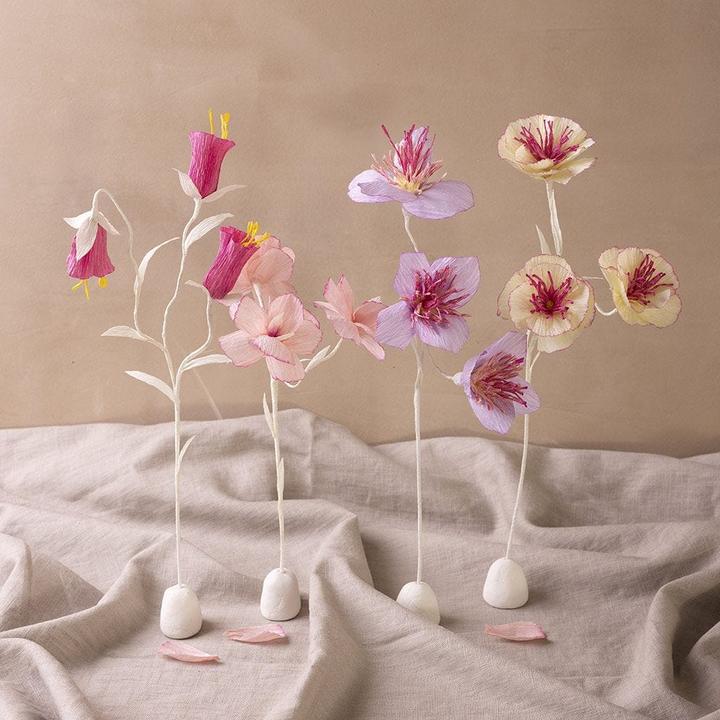 Produktbild Creativ Company Craft Kit - Crepe Paper - Flower Pastel colours (977666)