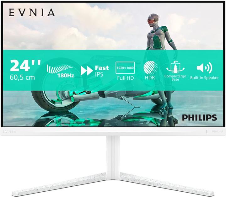 Produktbild Philips IPS Monitor,,, 0.5ms, Speakers, höhenverstellbar, 2x HDMI, Port (1920 x 1080 Pixel, 23.80")