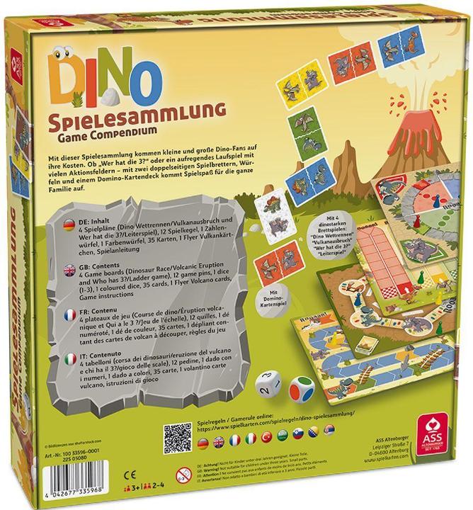 Actual product image ASS Altenburg Dino Spielesammlung, board game, for 2-4 players, from 5 years (DE edition) (French)