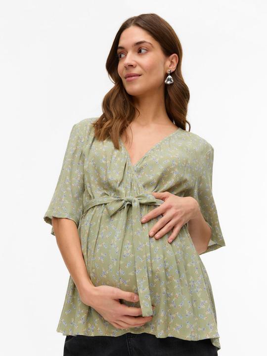 Produktbild Mamalicious Normal geschnitten V-Ausschnitt Weite Ärmel Top Bluse (XXL)
