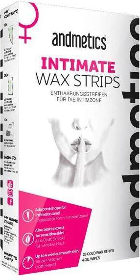 Produktbild Andmetics Intimate Wax Strips Enthaarungsstreifen 36 Pro Packung (28 x, 28 g)