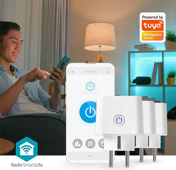 Actual product image Nedis SmartLife Smart Plug | Wi-Fi | Power Meter | 3680 W | Type F (CEE 7/7) | 0 - 55 °C | On