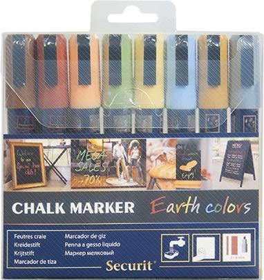 Securit Flüssigkeitsmarker (Mehrfarbig, 2 mm, 8 x)