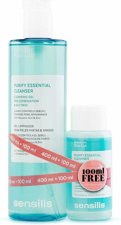 Sensilis Purify Essential Cleansing Gel 400ml - Pack of 2 (Gel, 400 ml)