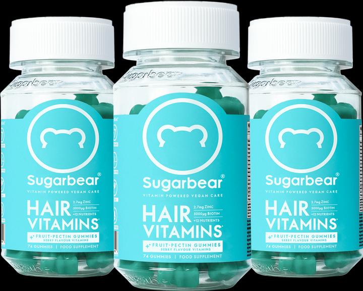 Immagine prodotto Sugarbear Gomme di vitamine per capelli 3 mesi (3 Pezzo/i, Gomme, 450 g)