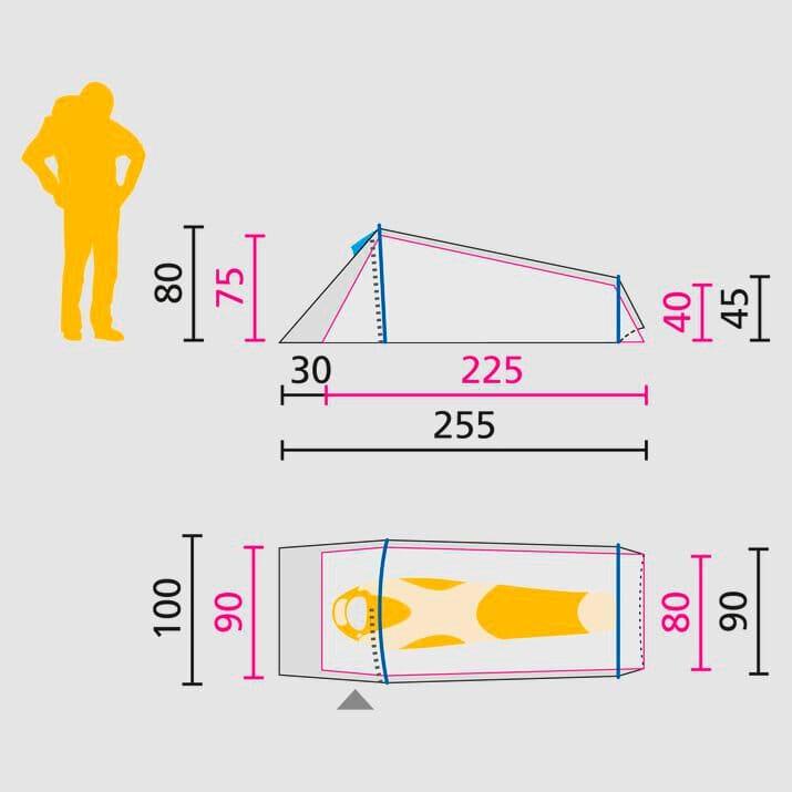 Actual product image Jack Wolfskin Gossamer (Tunnel tent, 1.53 kg, 1 person)