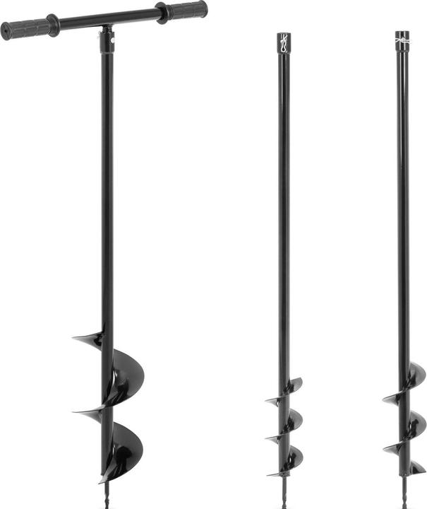 Image du produit Hillvert Tarière manuelle 100 cm - avec trois mèches : Ø 80, 100, 150 mm
