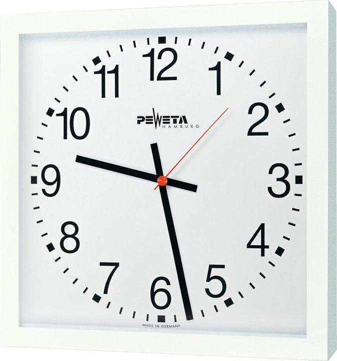 Peweta Wanduhr Grossraum, 40x40, Batteriebetrieb