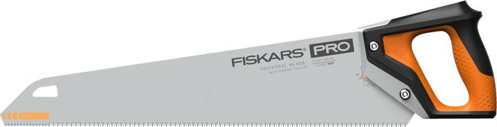 Actual product image Fiskars Pro hand saw for wood, laminate and PVC, saw blade length: 50 cm, 9 TPI, Black/Orange, PowerT