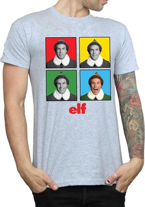Actual product image Elf Mens Four Faces T-Shirt (XXL)