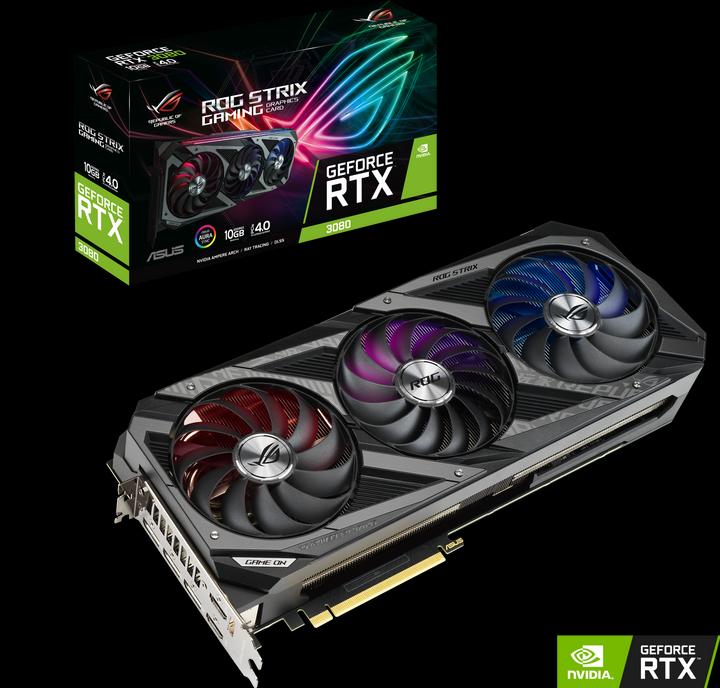 Actual product image ASUS GeForce ROG STRIX RTX 3080 10G Gaming (10 GB)
