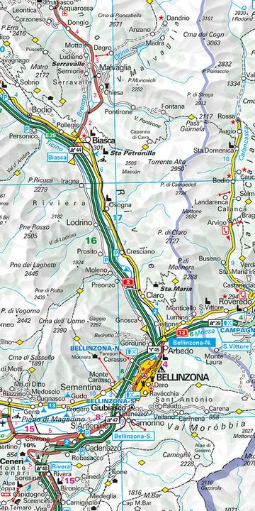 Produktbild Tessin Graubünden 1:200 000