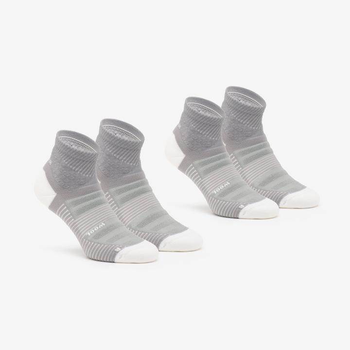 Produktbild Quechua Wandersocken halbhoch 2 Paar - Hike 900 grau (35, 38)