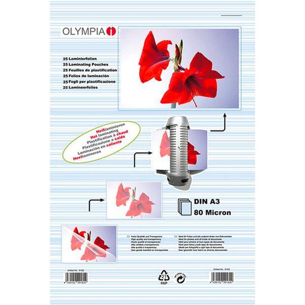 Produktbild Olympia 1x25 Laminierfolien DIN A3 80 micron (A3, 25 Stück, 80 µm)