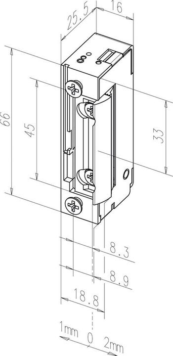 Image du produit effeff Gâche électrique 118 E FaFix avec loquet radial (Porte vitrée, Intérieur)