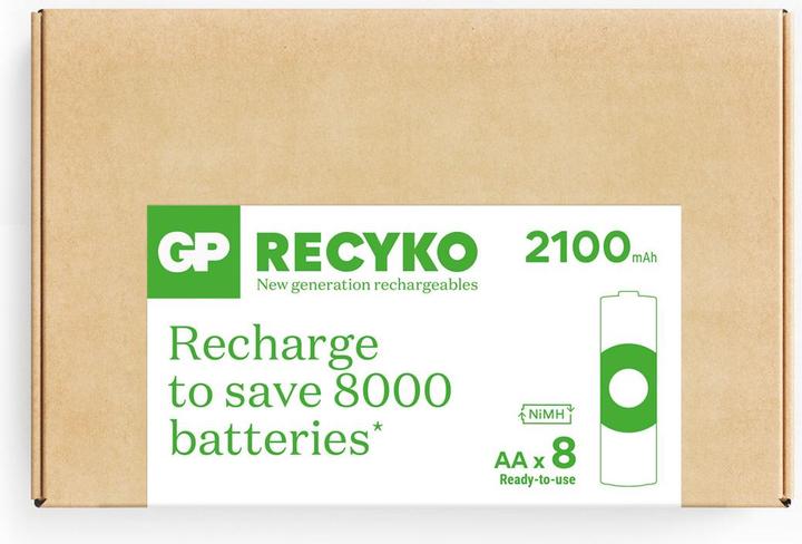 Actual product image GP Batteries Battery Recharger (8 pcs., AA, 2100 mAh)