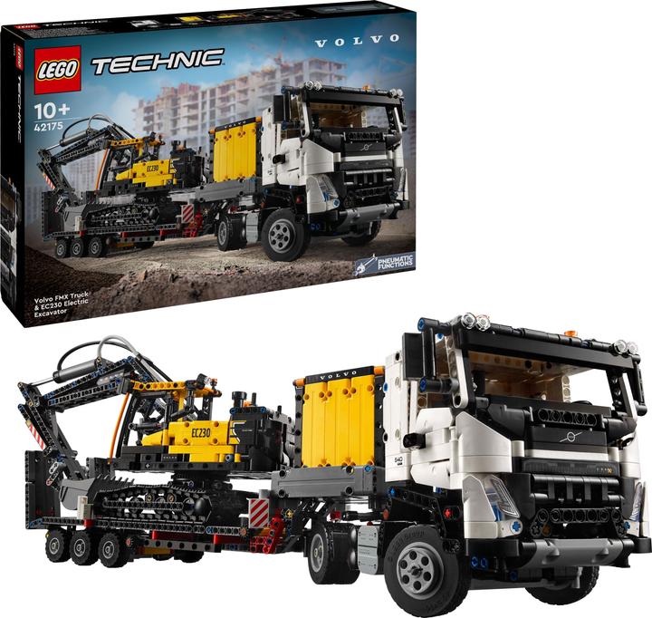 Productafbeelding LEGO 42175 Volvo FMX vrachtwagen met EC230 elektrische rupsgraafmachine (42175, LEGO Technic)