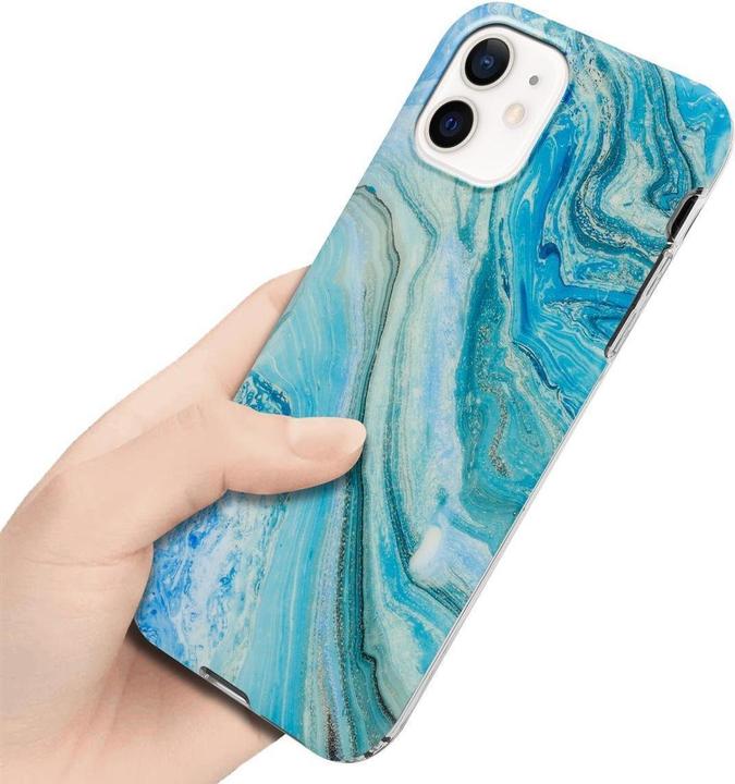 Produktbild Cadorabo IMD TPU Bunter Marmor Cover (Realme 12 Pro+, Apple iPhone 12)