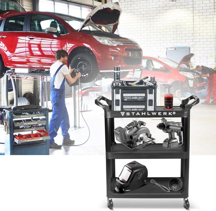 Actual product image Stahlwerk Tool trolley TC-92 ST with 100 kg load capacity Workshop trolley Rolling trolley (1 x)