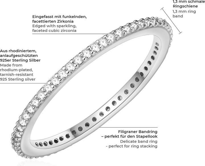 Immagine prodotto Glanzstücke München Donna Argento Zirconia argento - 6094 (53, 925 Argento)