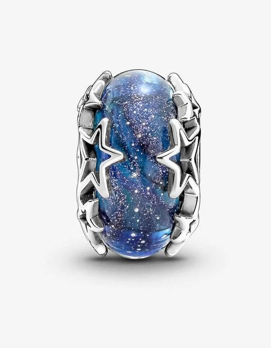 Produktbild Pandora Blaue Galaxie & Sterne Murano Charms/Beads (Silber 925)