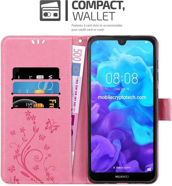 Productafbeelding Cadorabo Bloemen Boekomslag (Huawei Y6 Pro)